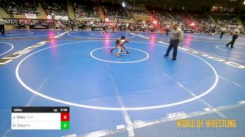 55 lbs Quarterfinal - Jackson Allen, Toss Em Up vs Orlando Cruz, RedWave Wrestling