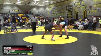 116 lbs 7th Place Match - Titus Kessler, Alpha Dawg vs Cj Lopez, Joseph Kerr Middle School