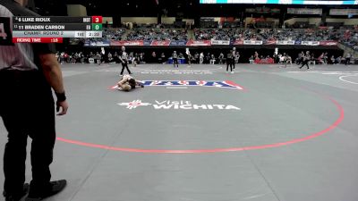 133 lbs Champ. Round 2 - 11 Braden Carson, Eastern Oregon vs 6 Luke Rioux, Indiana Tech