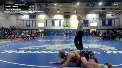 106 lbs Cons. Semi - Tyler Thomas, East Central High School vs Brayden Collins, St. Martin High School