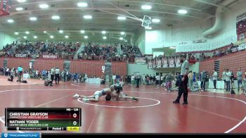 126 lbs Champ. Round 1 - Christian Grayson, Charlestown Wrestling Club vs Nathan Yoder, Center Grove Wrestling Club