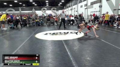 60 lbs Semis & 1st Wrestleback (8 Team) - Joey Graham, Indiana Outlaws vs Braxton Holtz, West Shore Wrestling Club