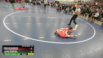 75 lbs Cons. Round 3 - Asher Pearson, Viking Wrestling Club (IA) vs Waylon Bledsoe, Cardinal Wrestling Club