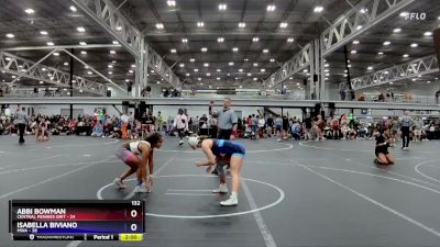 132 lbs Semis (4 Team) - Abbi Bowman, Central Pennies Grit vs Isabella Biviano, MWA