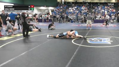 126 lbs Consi Of 16 #2 - Cj Caines, PA vs Siraj Sidhu, CA
