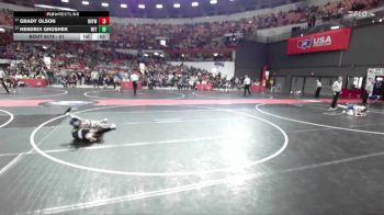 51 lbs Cons. Round 4 - Grady Olson, River Valley Youth Wrestling vs Hendrix Groshek, Wittenberg-Birnamwood