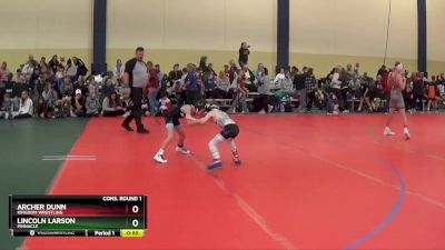 55 lbs Cons. Round 1 - Archer Dunn, Kingdom Wrestling vs Lincoln Larson, Pinnacle