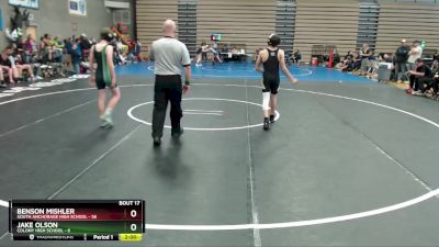 112 lbs Round 5: 12:00pm Sat. - Benson Mishler, South Anchorage High School vs Jake Olson, Colony High School