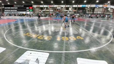 140 lbs Cons. Round 3 - Mason Maston, Camel Kids Wrestling vs Zayden Zentner, MTC-MANTANONA TRAINING CENTER