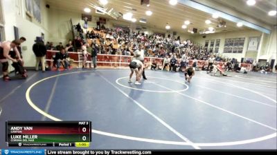 106 lbs Cons. Round 2 - Luke Miller, Corona Del Mar vs Andy Van, Canyon