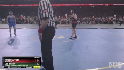 D3-165 lbs Quarterfinal - Lee Braun, Catholic Central HS (Grand Rapids) vs Ryan Staffon, Allegan HS