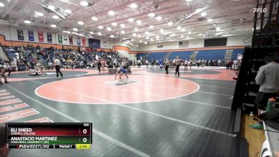 133 lbs Champ. Round 1 - Eli Sneed, Cornell College vs Anastacio Martinez, Concordia University (WI)