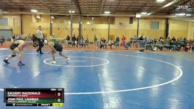 125 lbs Champ. Round 1 - Zachery Macdonald, University Of Idaho vs John Paul Lavarias, Umpqua Community College