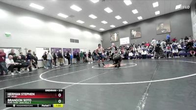 215 lbs Cons. Round 3 - Herman Stephen, Mt. Juliet vs Brandon Soto, Pope Saint John Paul II