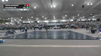 Girls 100 lbs 1st Place Match - Easton Dadiomoff, Cleveland High School Girls vs Alexandra Erb, Clarksville High School Girls