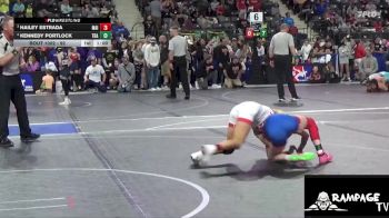 92 lbs 1st Place Match - Kennedy Portlock, Trailhands vs Hailey Estrada, Maize