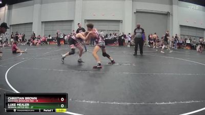 105 lbs Finals (2 Team) - Luke Mealer, Georgia United Red vs Christian Brown, Backyard Brawlers Red