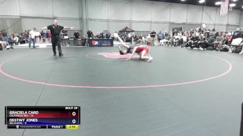 100 lbs Placement Matches (16 Team) - Graciela Caro, California Red vs Destiny Jones, Oklahoma