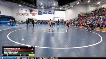 80 lbs Semifinal - Hayden Bohannon, Dean Morgan vs Oliver Barbour, Laramie Middle School