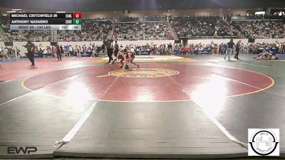 140 lbs Consi Of 16 #1 - Michael Critchfield Jr, Carl Albert vs Anthony Navarro, Central Middle School