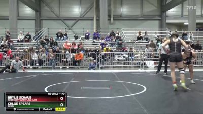 170 lbs Quarterfinal - Chloe Spears, Derby vs Brylie Schaub, Fort Scott Wrestling Club