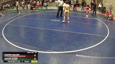 97 lbs Cons. Round 5 - Cooper Walker, Wyoming Underground Wrestling vs Easton Suter, Altamont Longhorns