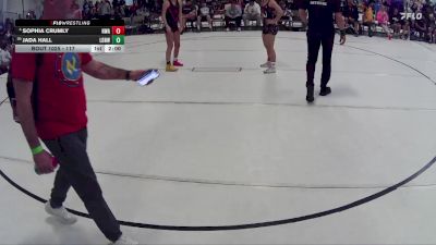 117 lbs Champ. Round 2 - Jada Hall, Lyons Decatur Northeast Wrestling vs Sophia Crumly, Nebraska Wrestling Academy