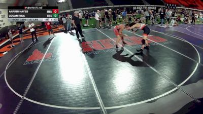 157 lbs Quarters - Logan Riga, Oregon vs Anakin Hayes, Hawaii