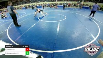 132 lbs Round Of 16 - Bode Wilson, Blanchard High School vs Clint Longanacre, Chickasha Youth Wrestling