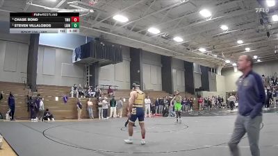 157 lbs Semifinal - Steven Villalobos, Life University vs Chase Bond, Truett McConnell University