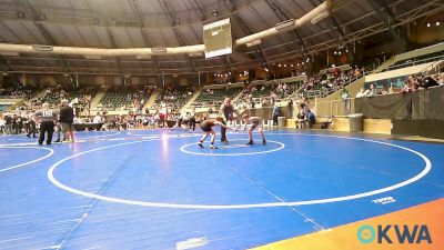 85 lbs Consi Of 8 #1 - Noah Cowgill, Pryor Tigers vs Parker Oliver, Weatherford Youth Wrestling