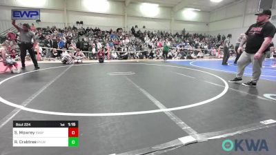 52 lbs Rr Rnd 2 - Sebastian Mowrey, Spartan Wrestling Fort Smith vs Roman Crabtree, Roland Youth League Wrestling