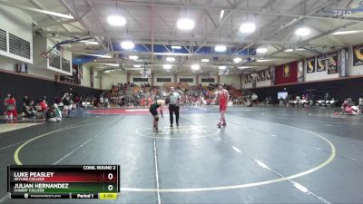 165 lbs Cons. Round 2 - Luke Peasley, Skyline College vs Julian Hernandez, Chabot College