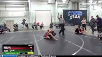 130 lbs Round 5 (8 Team) - Josh Kim, Scanlan vs Adan Cedeno, Rednose