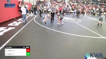 43-46 lbs Final - Olivia Jones, HURRICANE WRESTLING ACADEMY vs Kinser Baker, Berryhill Wrestling Club