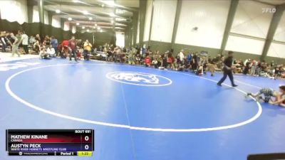 82 lbs Cons. Round 3 - Austyn Peck, White River Hornets Wrestling Club vs Mathew Kinane, Canada