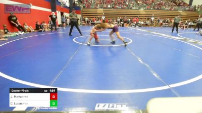 92 lbs Quarterfinal - Johnathan Mayo, Sperry Wrestling Club vs Charles Lucas, Vian Wrestling Club