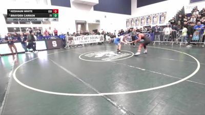 175 lbs 3rd Place Match - Brayden Carson, Fountain Valley vs Keshaun White, Centennial (Corona)