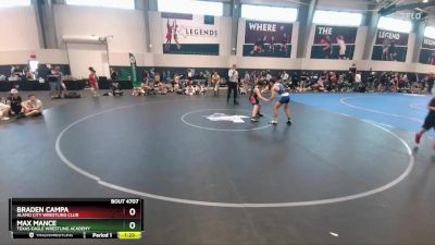 98 lbs Champ. Round 2 - Braden Campa, Alamo City Wrestling Club vs Max Mance, Texas Eagle Wrestling Academy