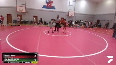 100 lbs Round 2 (6 Team) - Kambree Smith, Reece`s Warriors vs Heidi Caprio, BB Wrestling