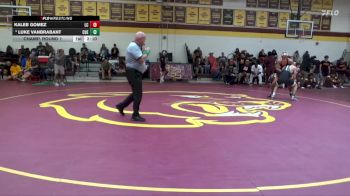 149 lbs Champ. Round 1 - Kaleb Gomez, Lassen College vs Luke VanBrabant, Cuesta College