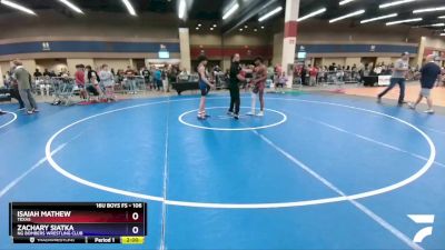 106 lbs Quarterfinal - Isaiah Mathew, Texas vs Zachary Siatka, NG Bombers Wrestling Club