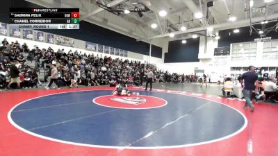 130 lbs Champ. Round 1 - Chanel Correidor, Aliso Niguel vs Sabrina Felix, Downey