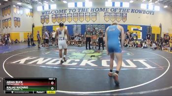 165 lbs Semis & Wb (16 Team) - Aidan Buck, The Outsiders vs Kalias Nazario, Funky Monkey