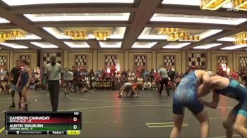 155 lbs Round 1 (6 Team) - Cameron Cannaday, Revival Blue vs Austin Walburn, Arsenal White