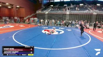 71 lbs 1st Place Match - Wyatt Byrd, Wyoming Underground Wrestling vs Anthony Gilbert, Wyoming Unattached