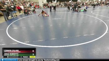 88 lbs Quarterfinal - Diego Robertty, Big Game Wrestling Club vs Connor Collins, Backyard Brawlers Midwest