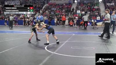 76 lbs Champ. Round 1 - Jaxon Kliefoth, Kansas YG vs Breck Simon, Hays WC