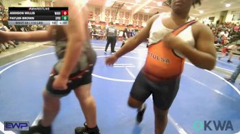 110 lbs 3rd Place - Addison Willis, Wagoner Takedown Club vs Faylen Brown, Sperry Wrestling Club