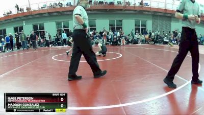 70 lbs Cons. Round 1 - Gage Peterson, Midwest Regional Training Center vs Maddon Gonzalez, New Castle Youth Wrestling Club